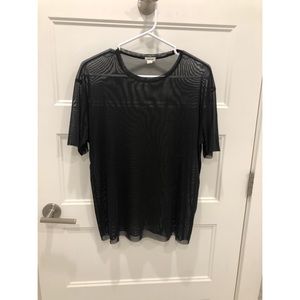 Black Mesh Top - NWOT!